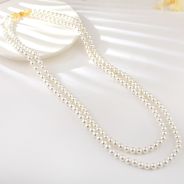 Picture of Funky Big White Layered Necklace