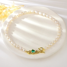 Show details for New Season Green Cubic Zirconia Short Chain Necklace with SGS/ISO Certification