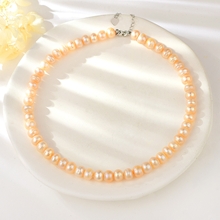 Show details for Cheap Platinum Plated Orange Short Chain Necklace From Reliable Factory