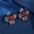 Picture of Charming Platinum Plated Cubic Zirconia Big Stud Earrings As a Gift