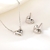 Picture of Brand New White Platinum Plated 2 Piece Jewelry Set with Full Guarantee