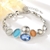 Picture of Fashion Artificial Crystal Colorful Fashion Bracelet