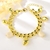 Picture of Eye-Catching Gold Plated Artificial Crystal Fashion Bracelet with Member Discount
