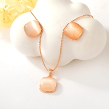 Show details for Great Value White Rose Gold Plated 2 Piece Jewelry Set with Member Discount