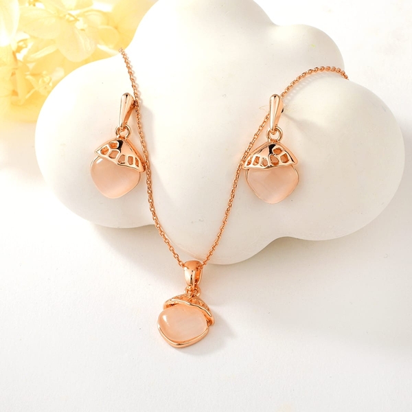Picture of Classic Rose Gold Plated 2 Piece Jewelry Set with Full Guarantee