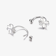 Picture of Cute Flower Small Hoop Earrings with Full Guarantee