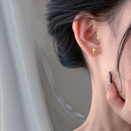 Picture of Cute 999 Sterling Silver Small Hoop Earrings with Full Guarantee