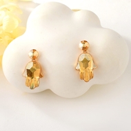 Show details for Holiday Copper or Brass Dangle Earrings of Original Design