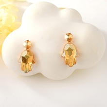 Show details for Holiday Copper or Brass Dangle Earrings of Original Design