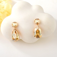 Show details for Distinctive Rose Gold Plated Geometric Dangle Earrings of Original Design