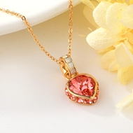 Show details for Copper or Brass Love & Heart Pendant Necklace with Speedy Delivery