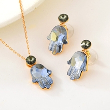 Show details for New Swarovski Element Blue 2 Piece Jewelry Set