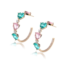 Show details for Party Love & Heart Dangle Earrings with Beautiful Craftmanship