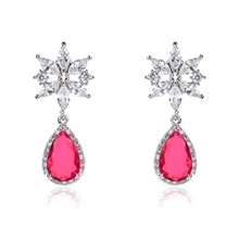 Show details for Luxury Red Dangle Earrings Online Only