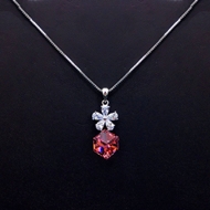Show details for Fashion Cubic Zirconia Pendant Necklace with 3~7 Day Delivery