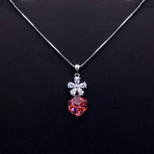 Show details for Fashion Cubic Zirconia Pendant Necklace with 3~7 Day Delivery