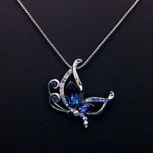 Show details for Fast Selling Blue Platinum Plated Pendant Necklace from Editor Picks