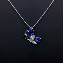 Show details for Good Quality Cubic Zirconia Butterfly Pendant Necklace