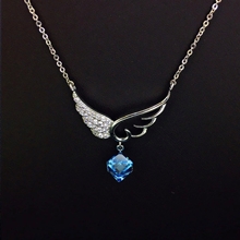 Show details for Delicate Wing Holiday Pendant Necklace
