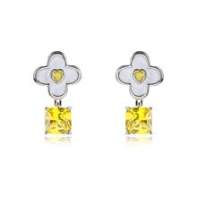 Show details for Copper or Brass Flower Dangle Earrings at Super Low Price