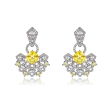 Show details for Fancy Irregular Copper or Brass Dangle Earrings