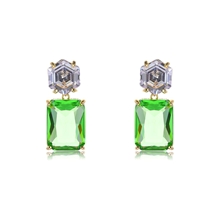 Show details for Luxury Green Dangle Earrings with Worldwide Shipping