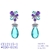 Picture of Great Cubic Zirconia Blue Dangle Earrings