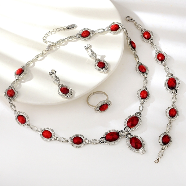 Picture of Irresistible Red Zinc Alloy 2 Piece Jewelry Set For Your Occasions