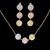 Picture of High Efficient Multi-Tone Plated Cubic Zirconia 2 Pieces Jewelry Sets