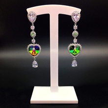 Show details for New Swarovski Element Platinum Plated Dangle Earrings