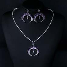 Show details for Copper or Brass Purple 2 Piece Jewelry Set at Great Low Price
