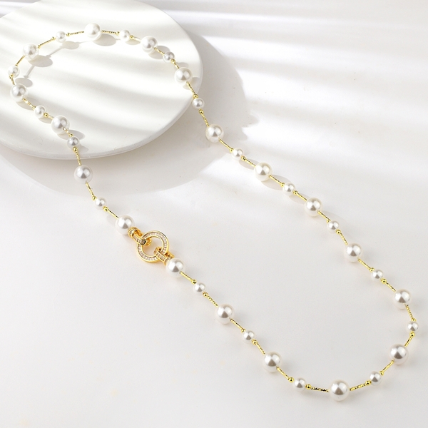 Picture of Party  shell pearl Long Chain Necklace of Original Design