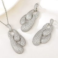 Show details for Good Cubic Zirconia Copper or Brass 2 Piece Jewelry Set