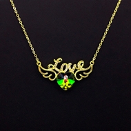 Show details for Featured Green Swarovski Element Pendant Necklace with Full Guarantee