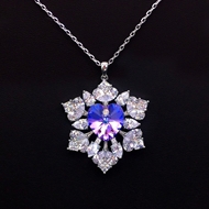 Show details for Fashion Snowflake Pendant Necklace with Worldwide Shipping