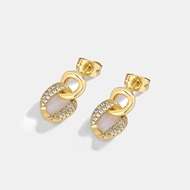 Picture of Fashion Gold Plated Dangle Earrings in Exclusive Design