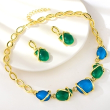 Show details for Nice Resin Green 2 Piece Jewelry Set