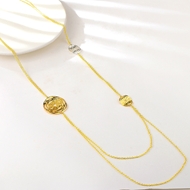 Show details for Designer Gold Plated Zinc Alloy Long Necklace Show details for Designer Gold Plated Zinc Alloy Long Necklace