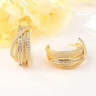 Show details for Bling Party Copper or Brass Dangle Earrings Direct from Factory