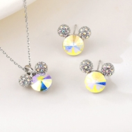 Show details for Copper or Brass Swarovski Element 2 Piece Jewelry Set from Certified Factory