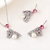 Picture of New Swarovski Element Pink 2 Piece Jewelry Set