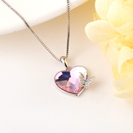 Show details for Featured Pink Copper or Brass Pendant Necklace with Full Guarantee