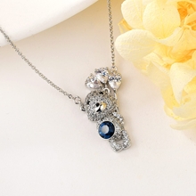 Show details for Staple Bear Platinum Plated Pendant Necklace