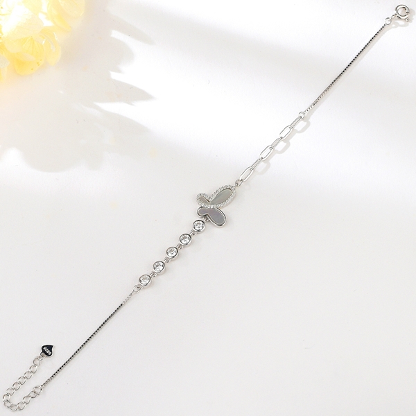 Picture of 925 Sterling Silver Butterfly Fashion Bracelet with Full Guarantee