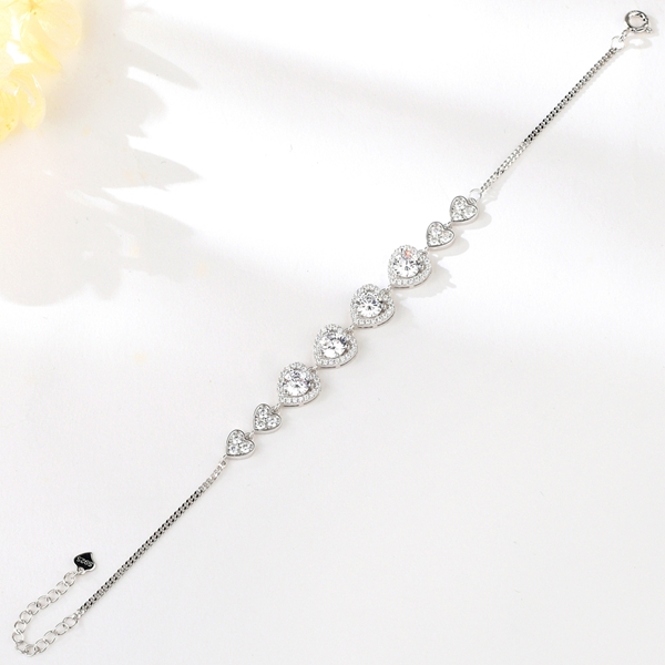 Picture of Low Cost Platinum Plated 925 Sterling Silver Fashion Bracelet with Low Cost