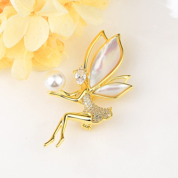 Picture of Chic Butterfly White Brooche