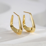 Picture of Nickel Free Gold Plated Geometric Small Hoop Earrings with Easy Return