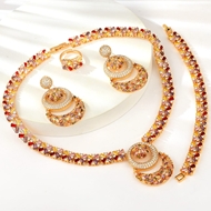 Show details for Good Quality Cubic Zirconia Colorful 4 Piece Jewelry Set