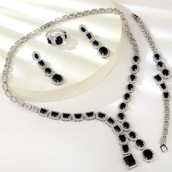 Picture of Party Black 4 Piece Jewelry Set with Beautiful Craftmanship