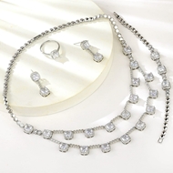 Show details for Luxury White 4 Piece Jewelry Set at Unbeatable Price